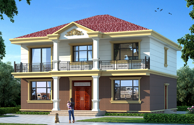 農村二層復式設計圖，八間臥室，可做民宿